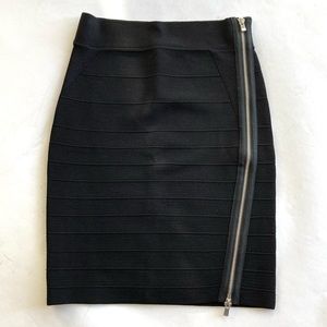 Maje Black Bandage Skirt with Zipper